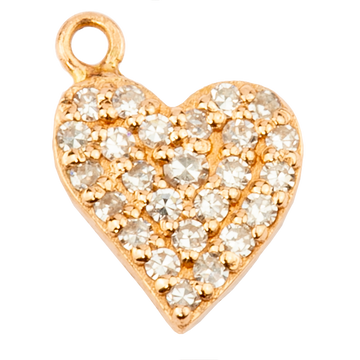 Irregular Small Heart with Pavé Diamonds