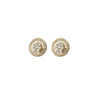 Gold and Diamond Burst Stud Earrings