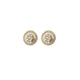 Gold and Diamond Burst Stud Earrings