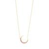 Pink Sapphire Crescent Moon Necklace