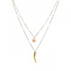 Two-tone double-chain necklace