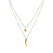 Two-tone double-chain necklace