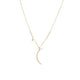 Dainty Diamond Crescent Gold Necklace