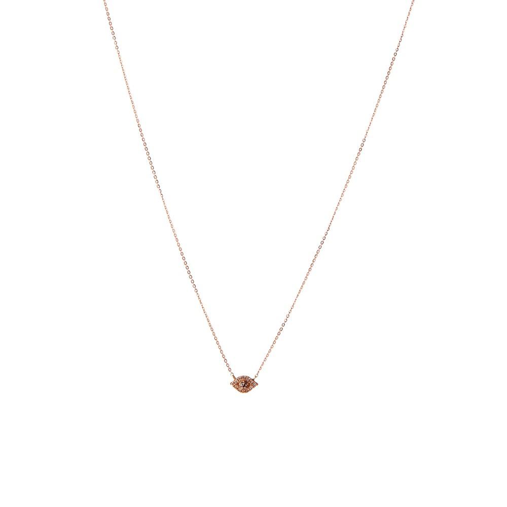 Rose gold necklace with God eye