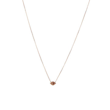 Rose gold necklace with God eye