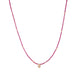 Ruby beaded necklace with diamond-encrusted heart