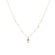 Gold Necklace with Black Diamond Key Charm