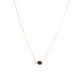 Gold Necklace with Black Tourmaline and Diamond Charms