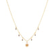 Gold Chain Necklace with Star Charm and Diamond Droplets