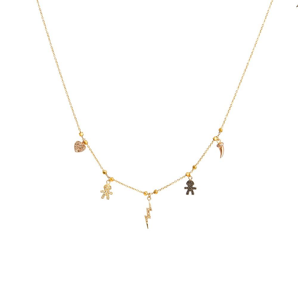 Necklace with boys charms