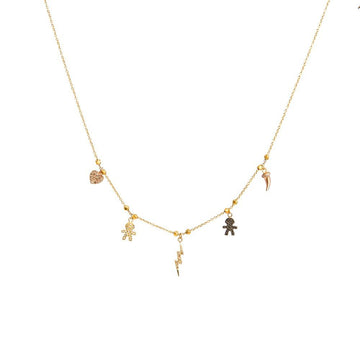 Necklace with boys charms