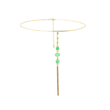 Choker with Emerald and Gold Accents