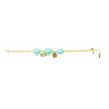 Gold and Turquoise Bracelet with Diamond Encrusted Charms