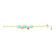 Gold and Turquoise Bracelet with Diamond Encrusted Charms