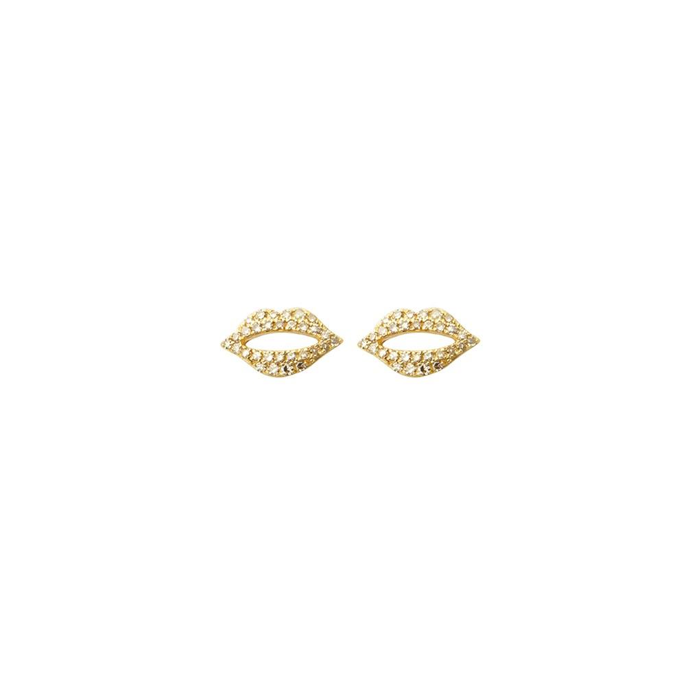 Stud lip earrings