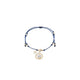 Blue String Bracelet with Gold Angel Charm