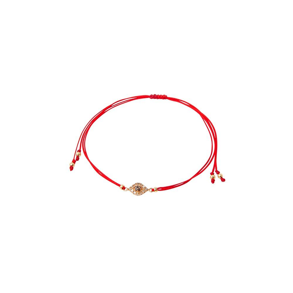 Red string bracelet with God eye