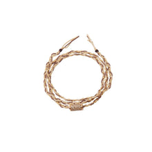 Neutral Woven Gold String and Gold Bracelet