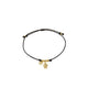 Black String Bracelet with Diamond-Encrusted Girl Charm