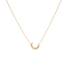 Gold Diamond Crescent Moon Necklace