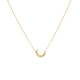 Gold Diamond Crescent Moon Necklace