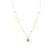 Gold Diamond Encrusted Butterfly Charm Necklace