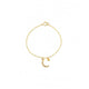 Diamond Encrusted Half Moon Charm Gold Bracelet