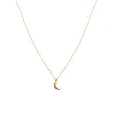 Yellow Diamond Moon Necklace