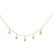 Gold Diamond Droplet Necklace