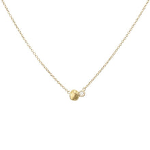 Gold Nugget and Diamond Necklace