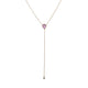 Gold Drop Sapphire and Diamond Droplet Necklace