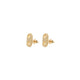 Gold Diamond Encrusted Stud Earrings