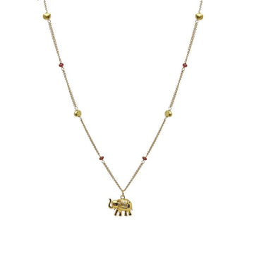 Sapphire elephant necklace