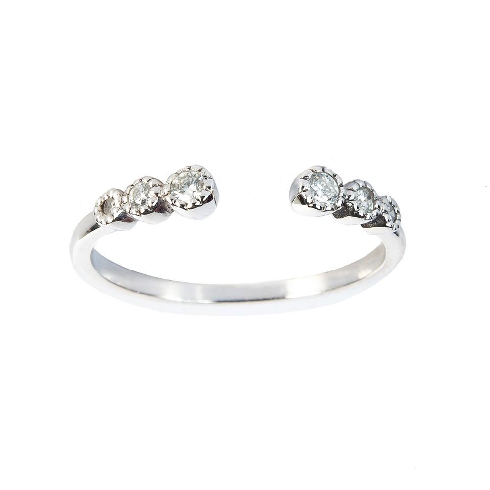 Open Band Diamond Accent Ring