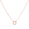 Diamond Open and close Clasp Necklace with Single  Diamond