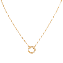 Diamond Open and close Clasp Necklace with Single  Diamond