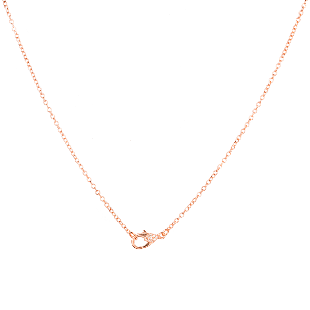 Chain Necklace with Pelican Diamond Clasp