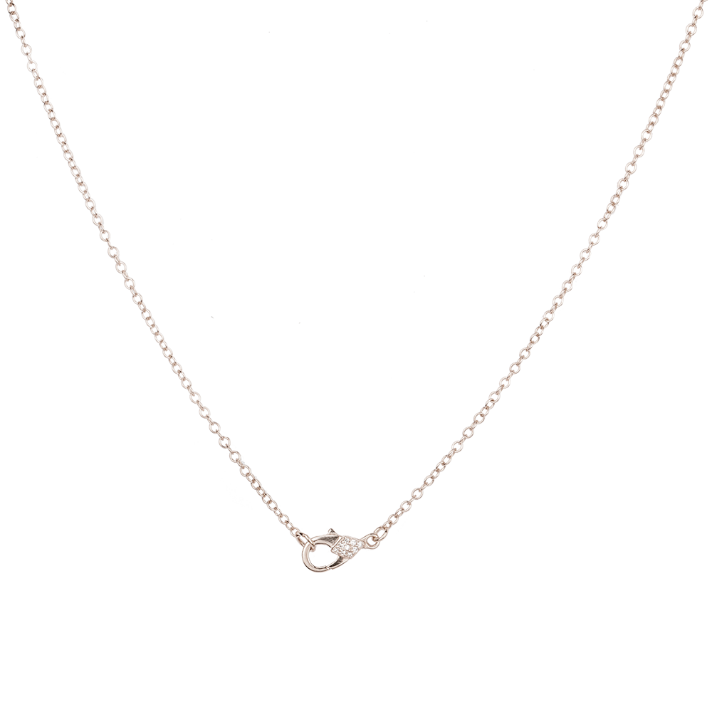 Chain Necklace with Pelican Diamond Clasp