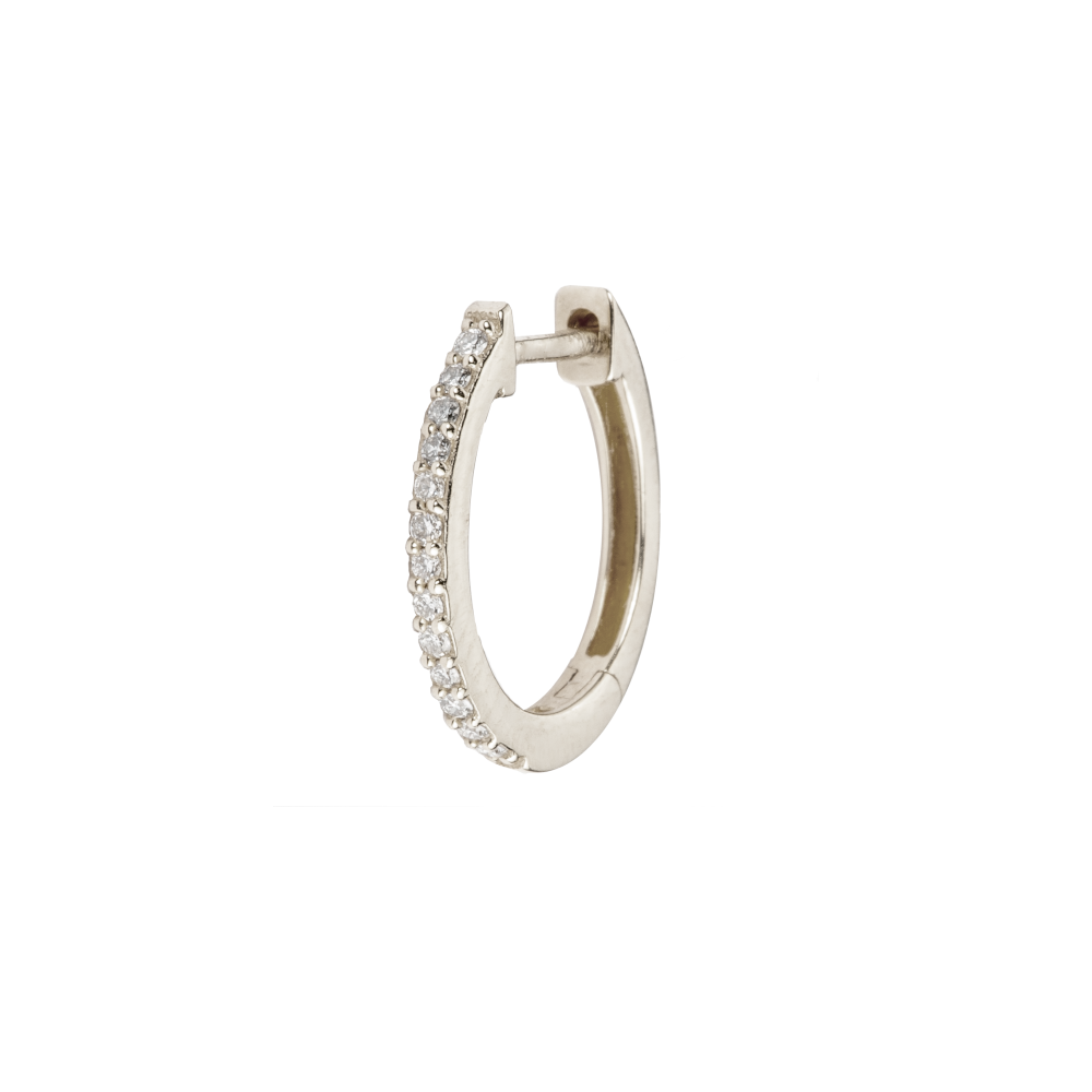 14mm Pavé Diamond Huggies