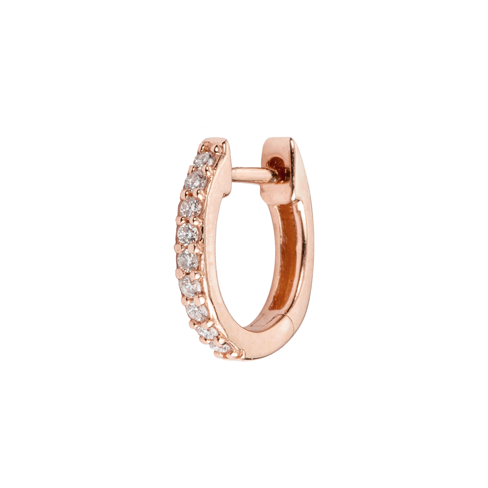 10mm Huggies with Pavé Diamonds