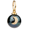 Black Pearl & Middle Moon Charm