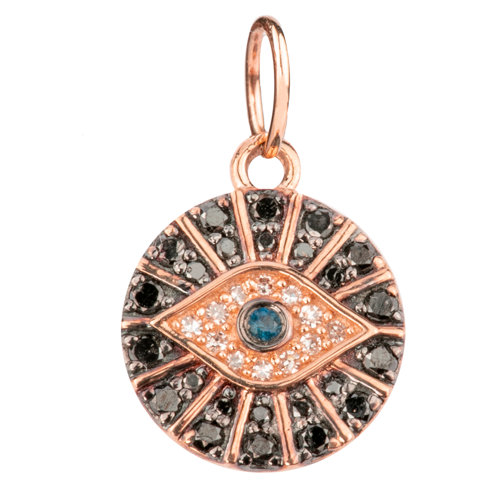 God Eye Circle with White and Black Diamonds