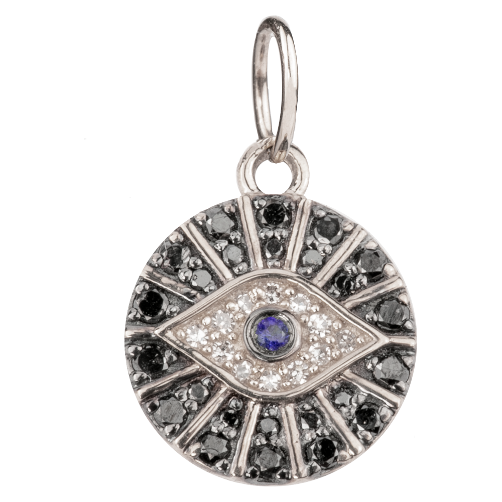 God Eye Circle with White and Black Diamonds