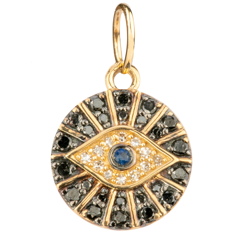 God Eye Circle with White and Black Diamonds