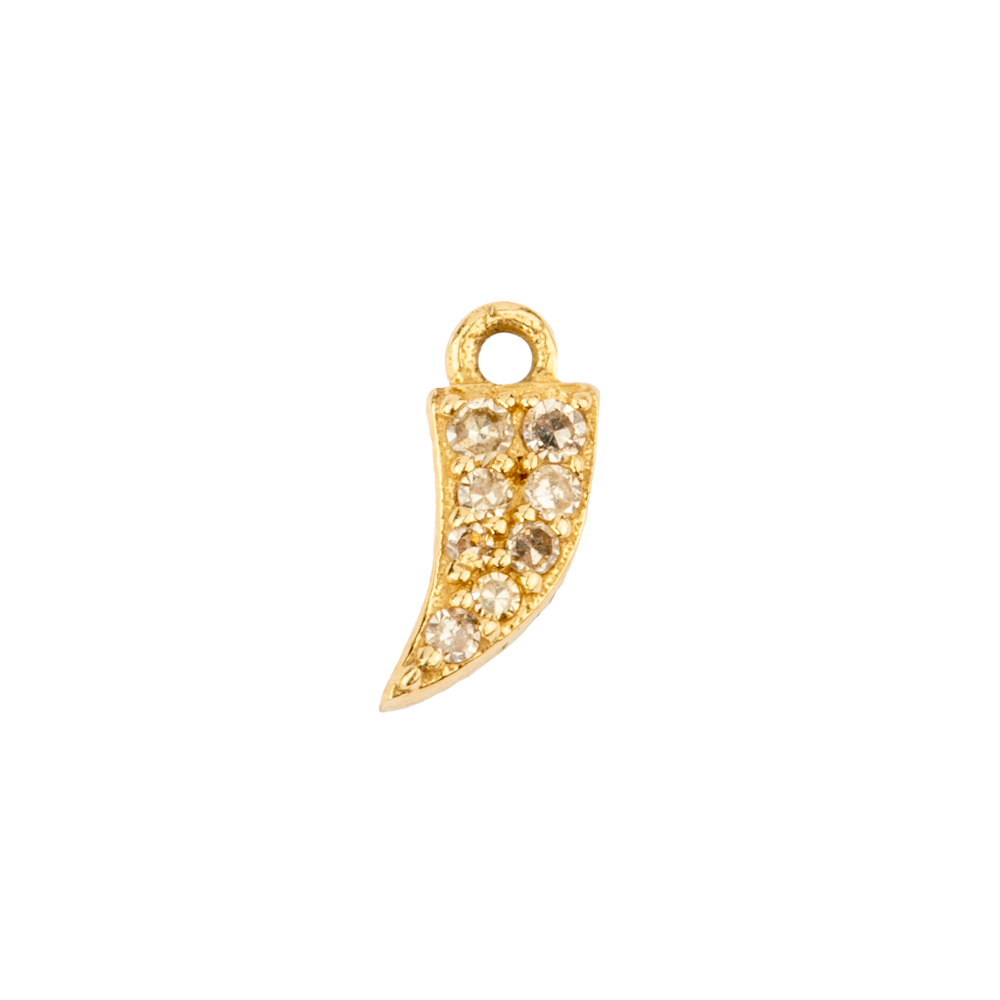 Small Horn with Pavé Diamonds