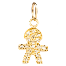 Small Diamond Boy Charm