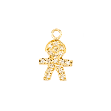 Small Diamond Boy Charm