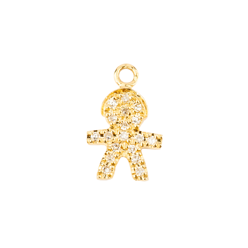 Small Diamond Boy Charm