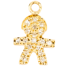 Small Diamond Boy Charm