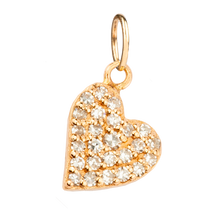 Irregular Small Heart with Pavé  Diamonds